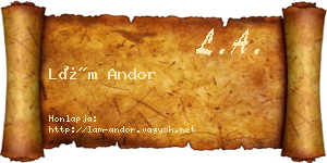 Lám Andor névjegykártya